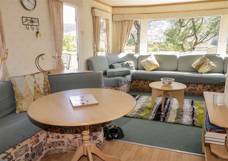 Relax in the living area at The Caravan@Meenacross, Cranford near Carrigart