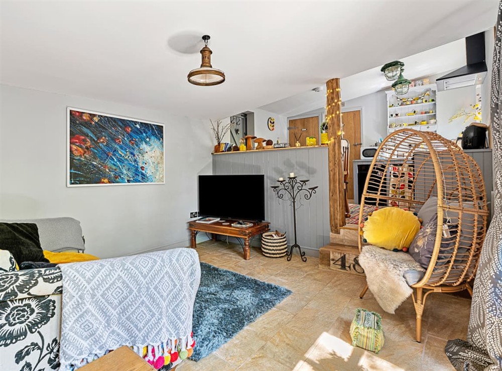 Living area at The Carriage House in Brook, Hampshire