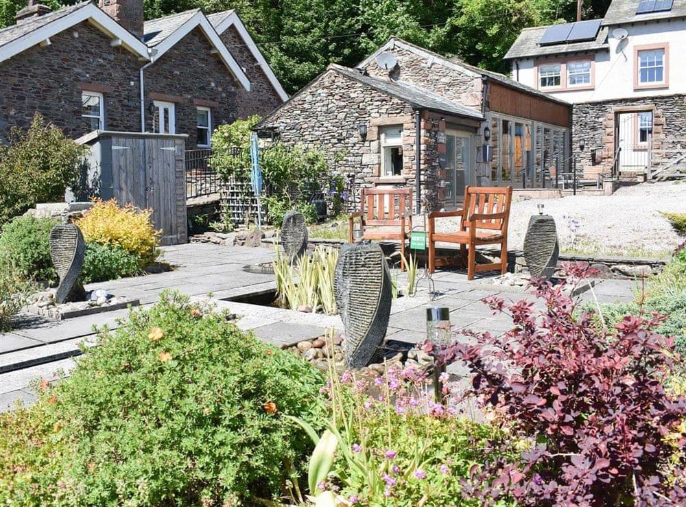 Beautifully laid out garden at The Carriage House in Watermillock-on-Ullswater, Cumbria., Great Britain