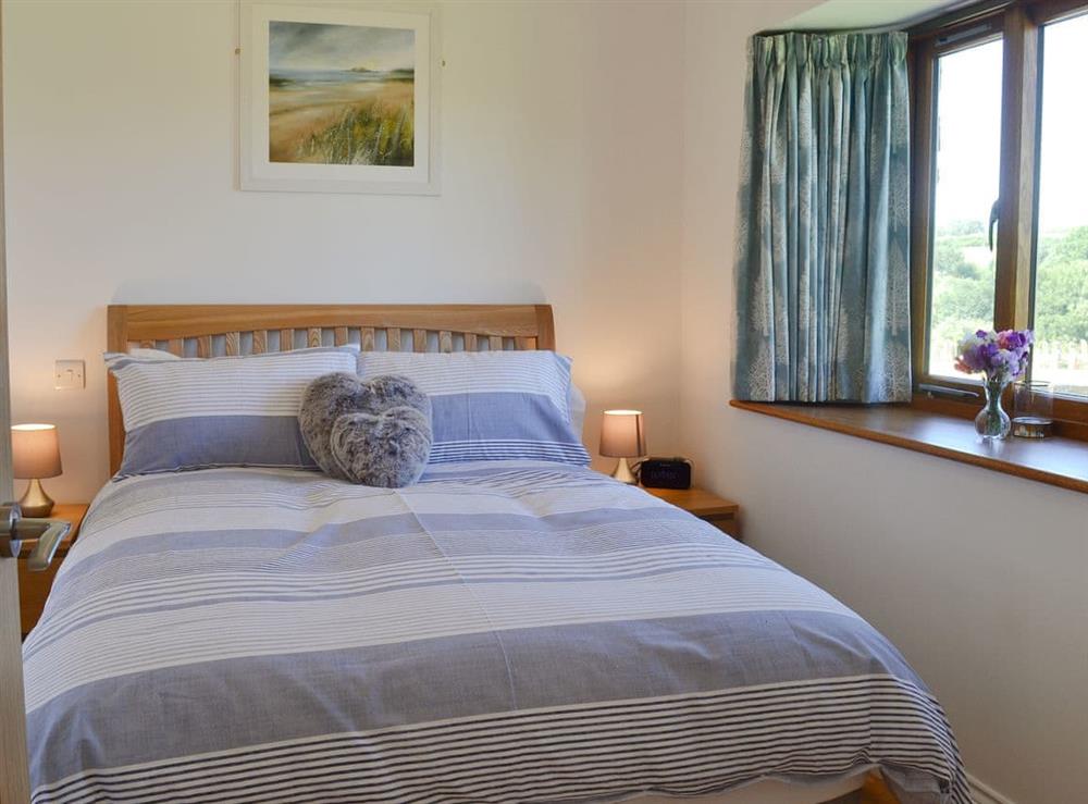 Comfortable double bedroom at The Cart Linhay in Meshaw, near South Molton, Devon