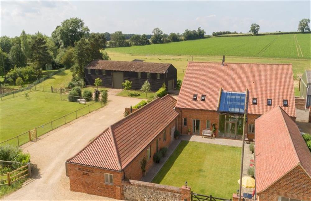 Overhead view of the barns at The Cart Lodge, Great Massingham near Kings Lynn