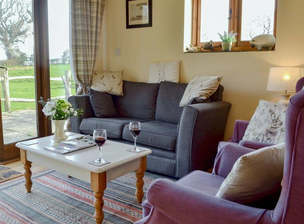 Comfortable living area at The Cart Lodge in Hooe, Battle, East Sussex., Great Britain