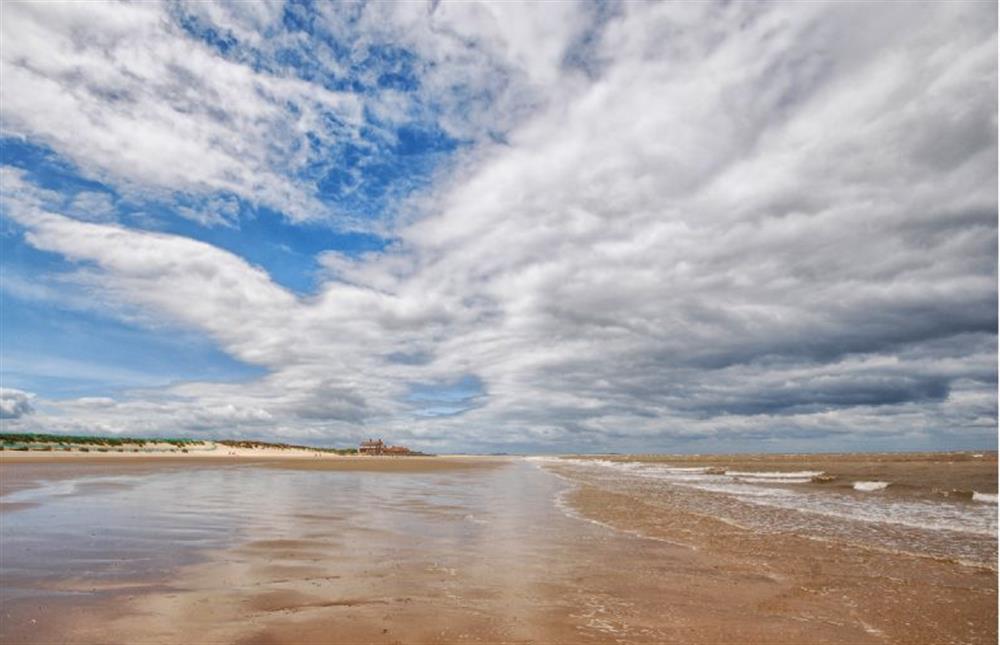 Brancaster beach is a 10 minute drive away from the barn at The Cart Shed, North Creake near Fakenham