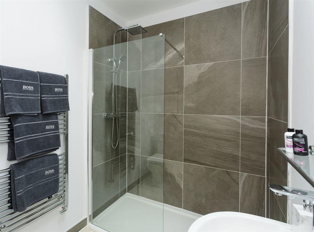 Modern en-suite shower room at The Cart Shed in Witton Gilbert, near Durham, England