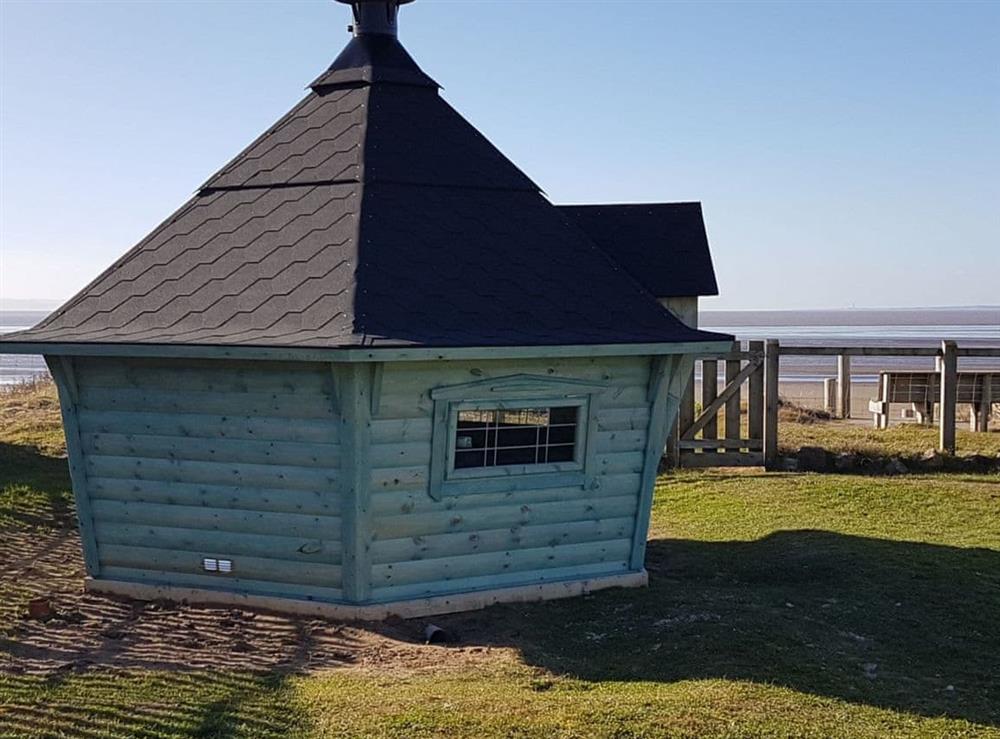 Delightful summerhouse within the garden at The Castle in Brean, Somerset