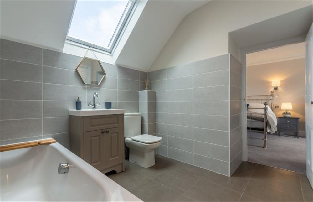First floor: Master en-suite bathroom at The Castle, Thornham  near Hunstanton