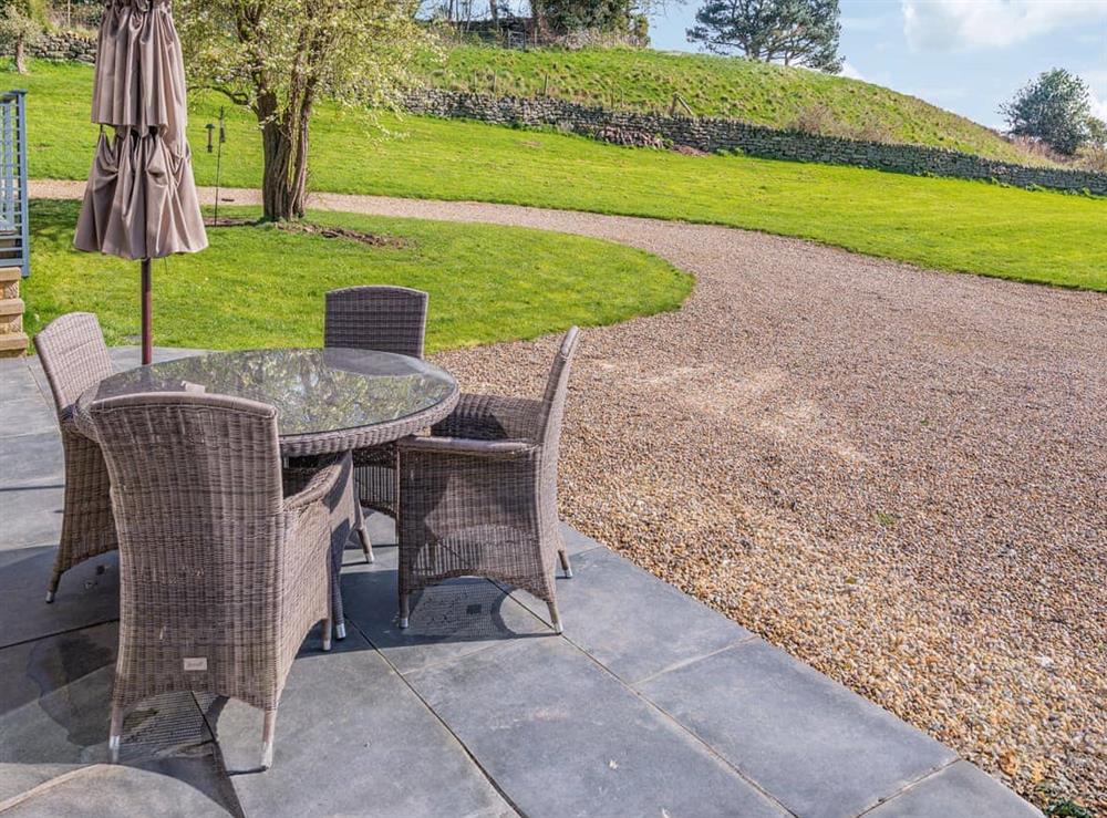 Terrace at The Cedars Cottage 1 in Cloughton, near Scarborough, North Yorkshire
