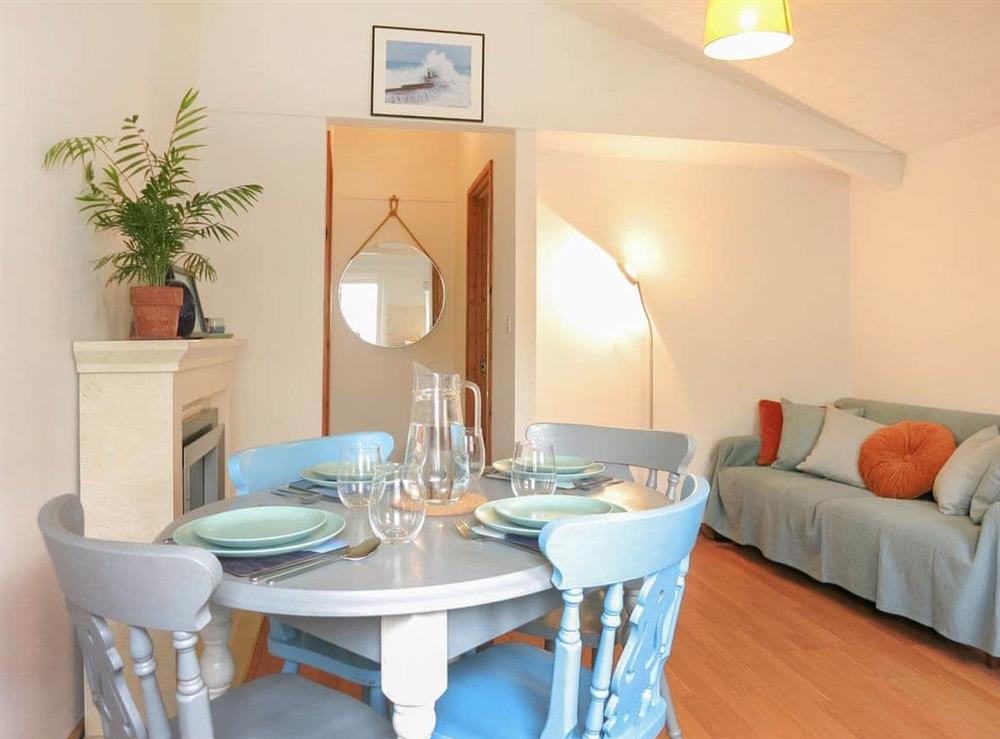Open plan living space at The Chalet in Portreath, Cornwall