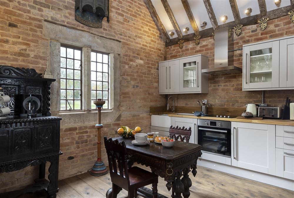 Kitchen with vaulted ceiling at The Chapel, Finstall nr Bromsgrove