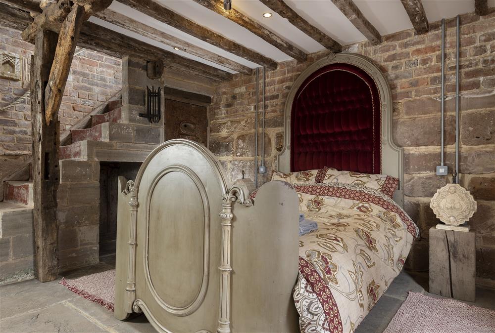 Stunning bedroom with antique 4’6 double bed at The Chapel, Finstall nr Bromsgrove