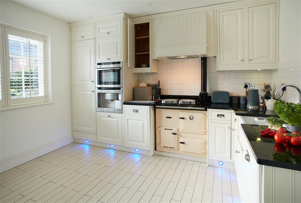 Well-equipped kitchen with Rayburn cooker and modern appliances at The Chapel House, Arley