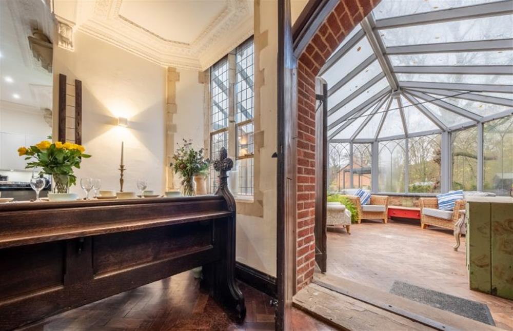 Ground floor: From the dining area open the door to the conservatory at The Chapel, North Elmham near Dereham