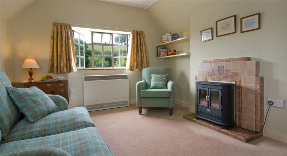 The spacious sitting room at The Chauffeur's Flat in Coleton Fishacre, Devon