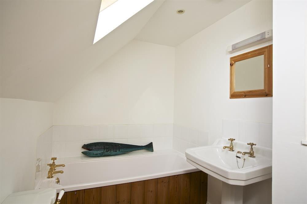 En suite bathroom at The Chota House in Shadycombe Road, Salcombe