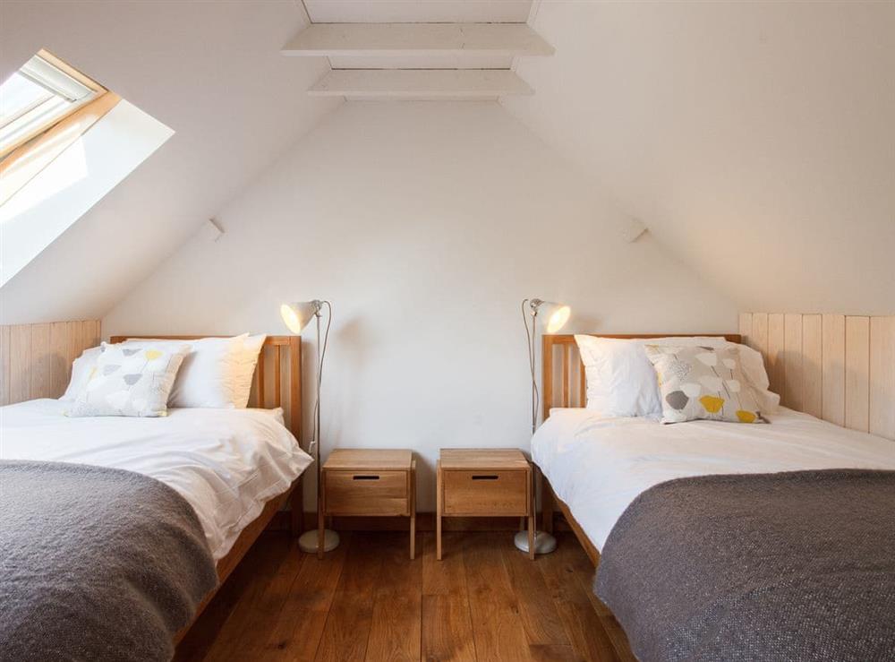 Twin bedroom at The Cider Barn in Little Dean, near Cinderford, Gloucestershire