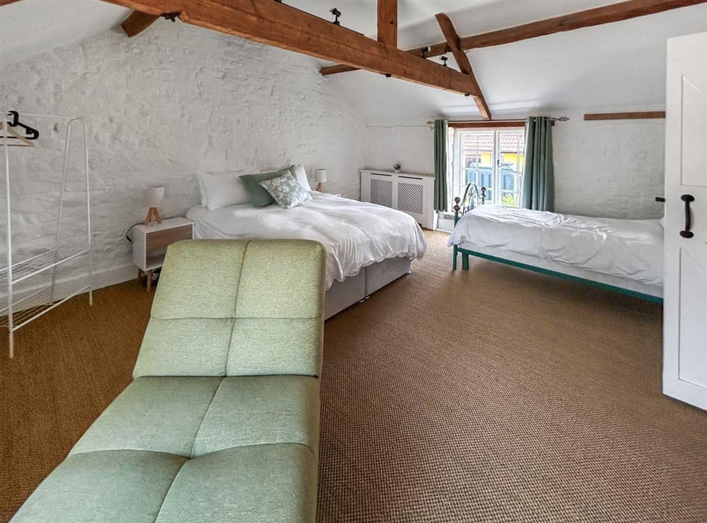 Family bedroom at The Cider Barn in West Pennard, near Glastonbury, Somerset