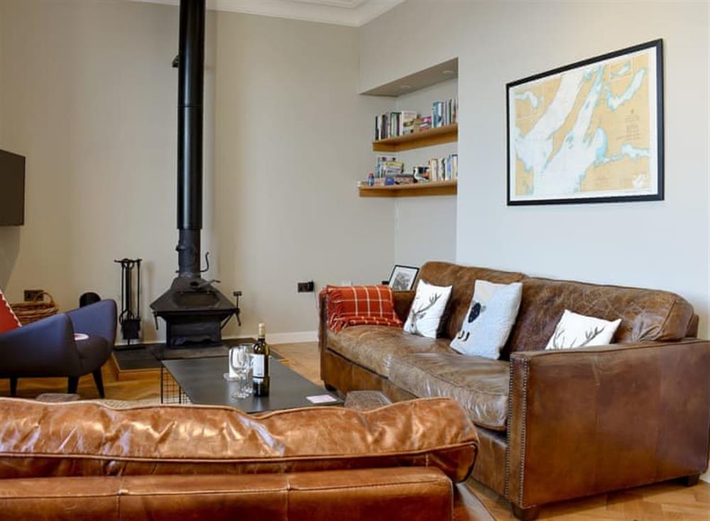 Comfortable living area at The Clock Tower in Lamlash, Isle of Arran, Scotland