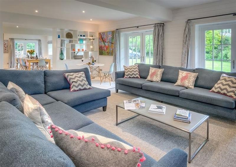 The living room at The Coach House, Abersoch