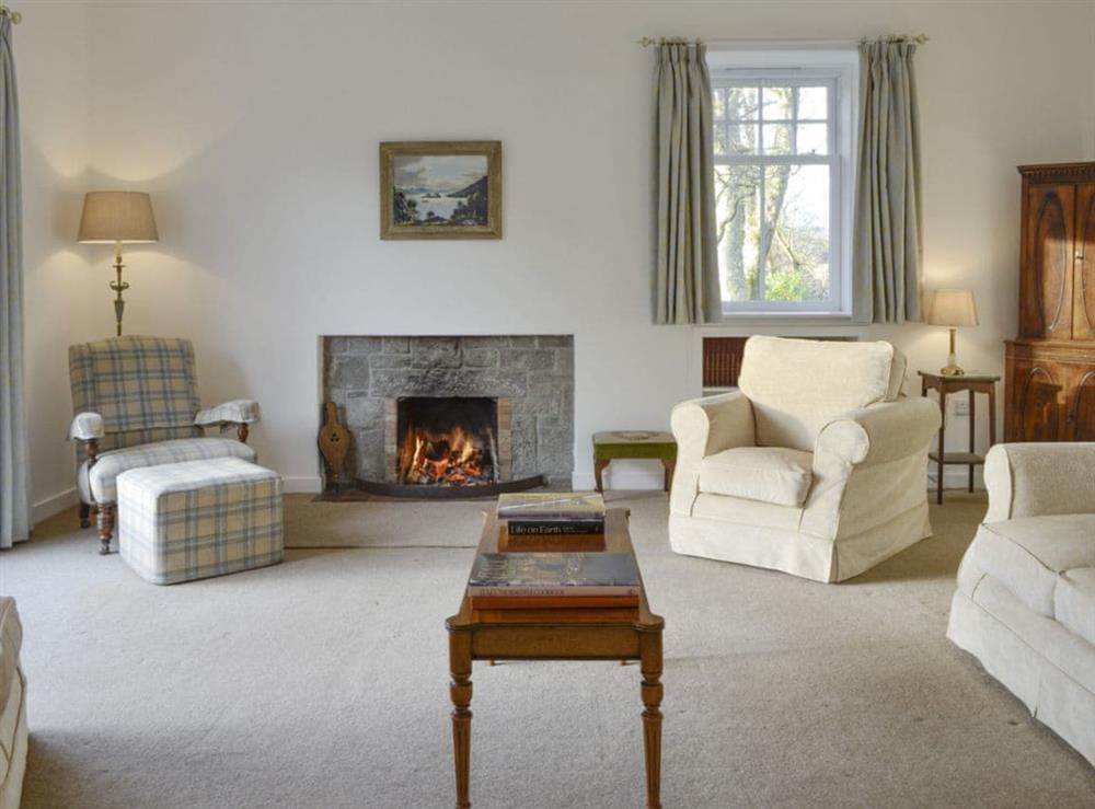 Spacious living room at The Coach House in Alford, Aberdeenshire