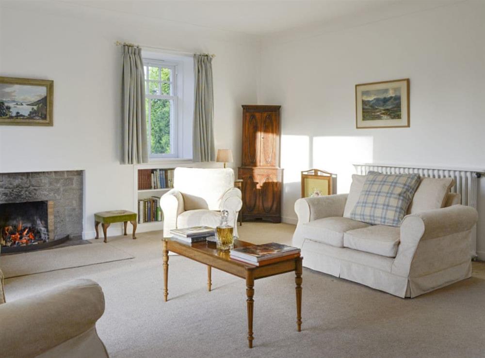 Tastefully decorated living room at The Coach House in Alford, Aberdeenshire