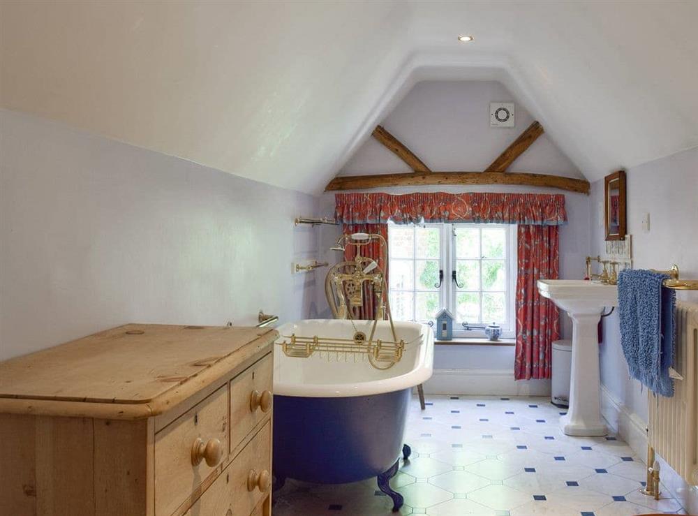 Elegant family bathroom at The Coach House in Aston Cantlow, Nr Stratford, Warks., West Midlands