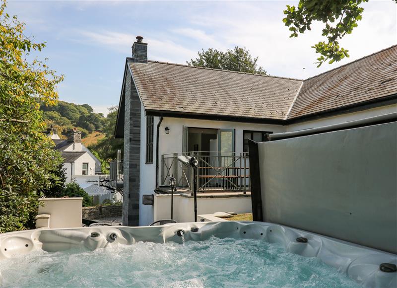 The swimming pool at The Coach House at Plas Dolguog, Machynlleth