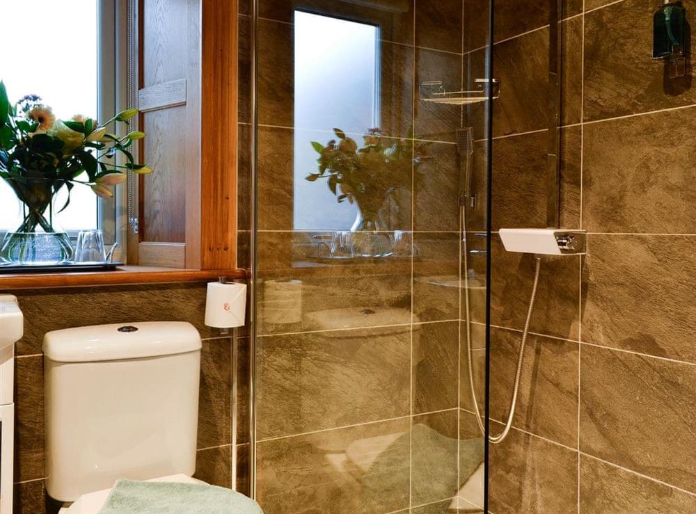 En-suite shower room at The Coach House in Brampton, Cumbria