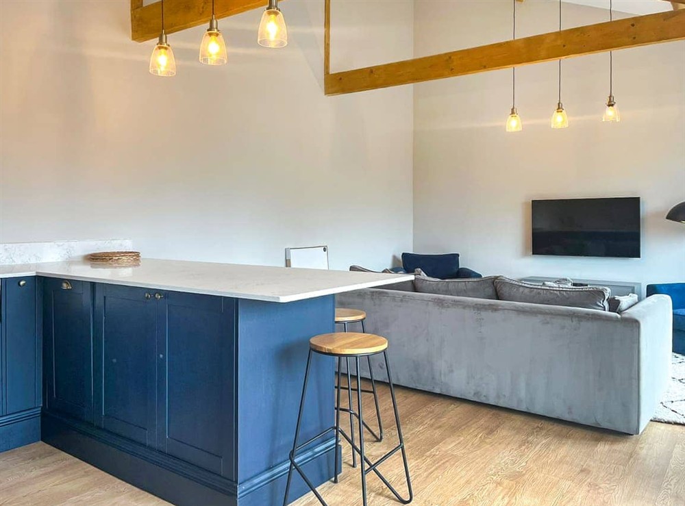 Open plan living space at The Coach House in Consett, Northumberland