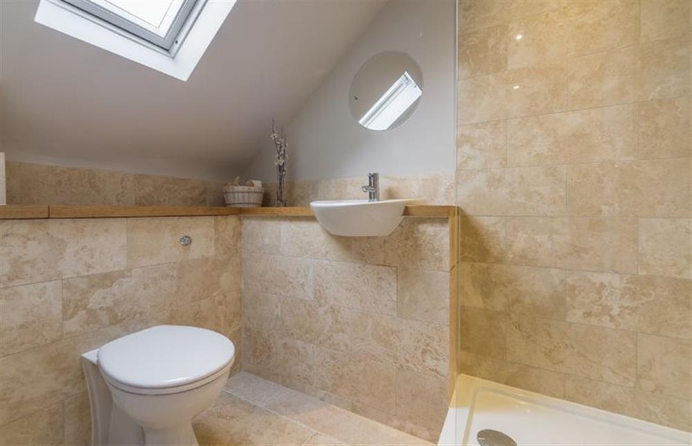 First floor: En-suite shower room at The Coach House, Docking near Kings Lynn