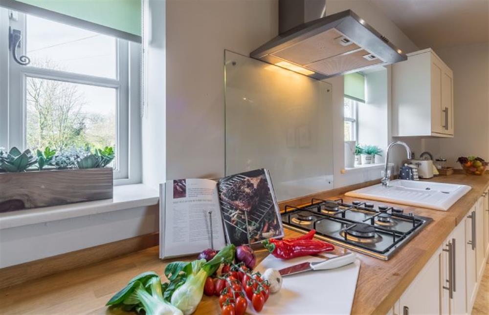 Ground floor: Kitchen with gas hobs at The Coach House, Docking near Kings Lynn