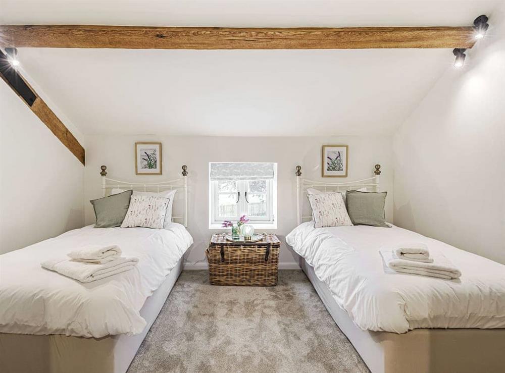Twin bedroom at The Coach House in Edge, near Malpas, Cheshire