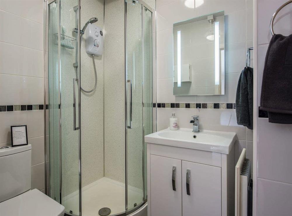 En-suite shower room with cubicle at The Coach House in Fremington, near Richmond, North Yorkshire