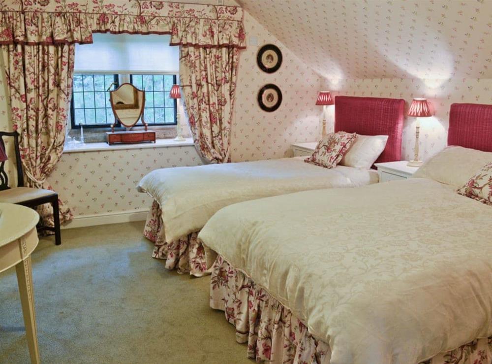 Twin bedroom at The Coach House in Great Easton, near Market Harborough, Leicestershire