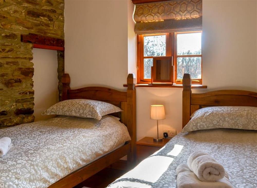 Twin bedroom at The Coach House in Gulworthy, near Tavistock, Devon