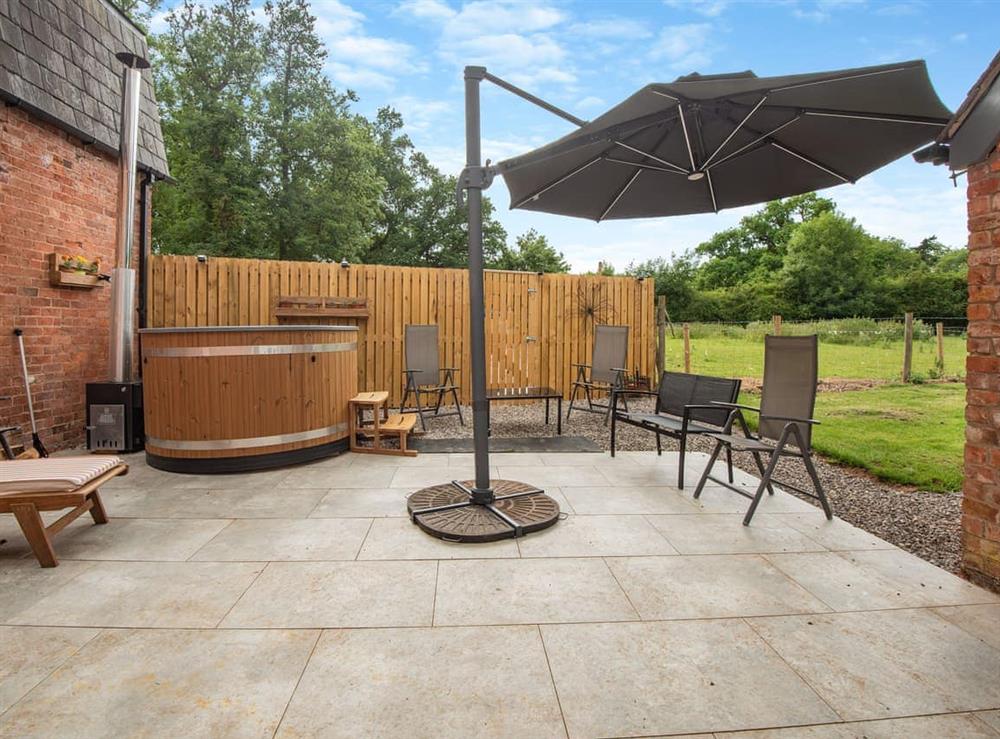 Patio at The Coach House in Morland, near Penrith in the Eden Valley, Cumbria