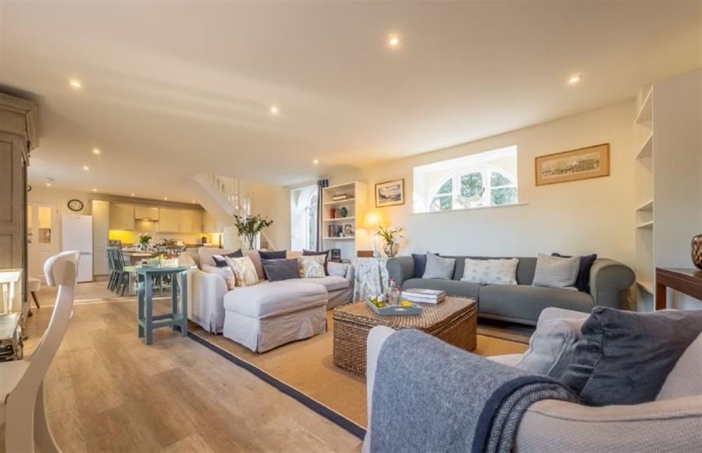 Lovely bright, fresh open-plan living area at The Coach House, Ringstead near Hunstanton
