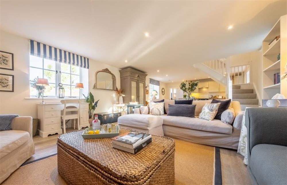Open-plan living area at The Coach House, Ringstead near Hunstanton