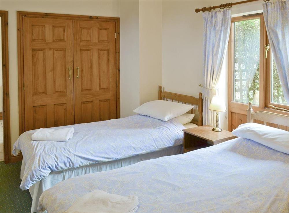 Large twin bedroom at The Coach House in Somersal Herbert, nr Ashbourne, Derbyshire