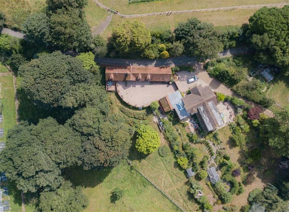 Aerial view of the location (photo 2) at The Coach House Stables in Hernhill, England