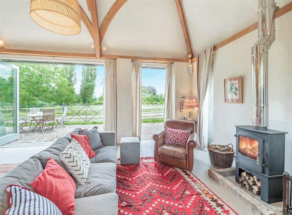 Living area at The Coach House in Thornfalcon, Somerset