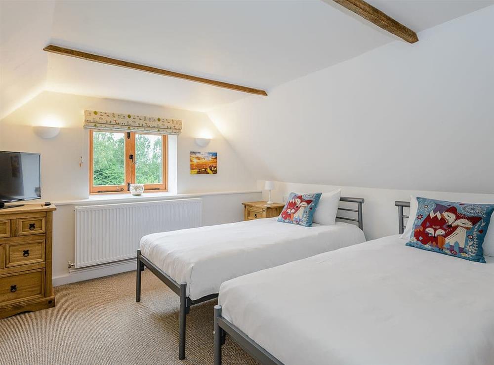 Twin bedroom at The Coach House in Three Holes, near Wisbech, Norfolk