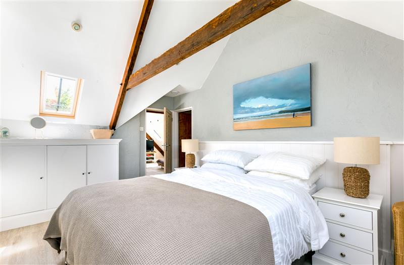 One of the 4 bedrooms at The Coach House, Trevibban Barton near Padstow