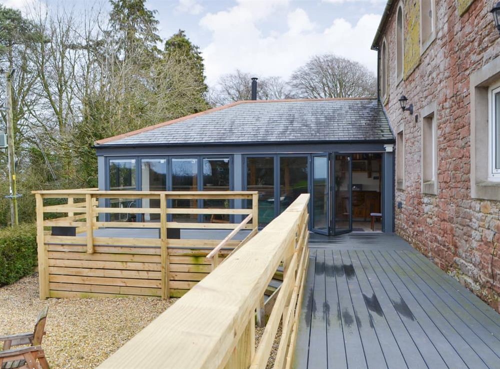 Decking at The Coach House in Waverton, near Wigton, Cumbria