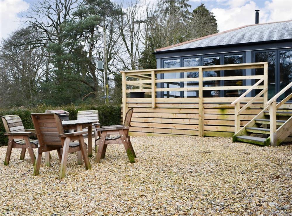 Sitting-out-area at The Coach House in Waverton, near Wigton, Cumbria