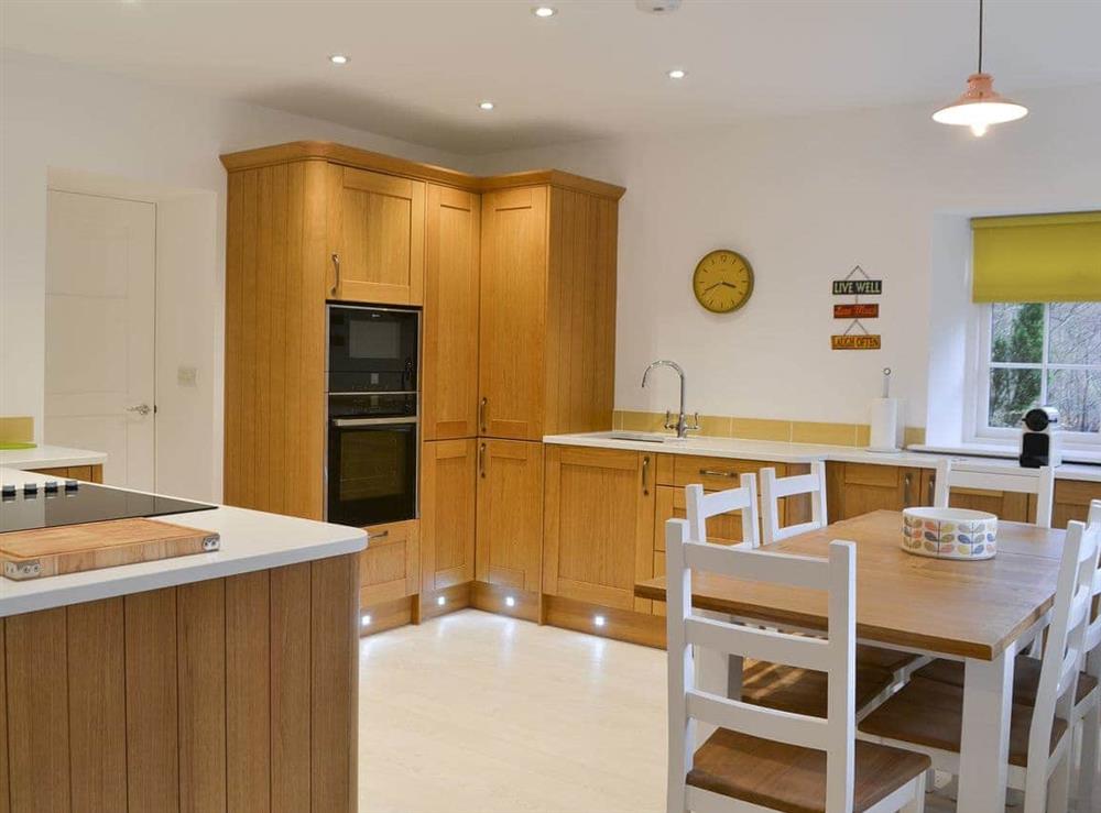 Lovely fitted kitchen at The Coach House in White Moss, near Grasmere, Cumbria, England