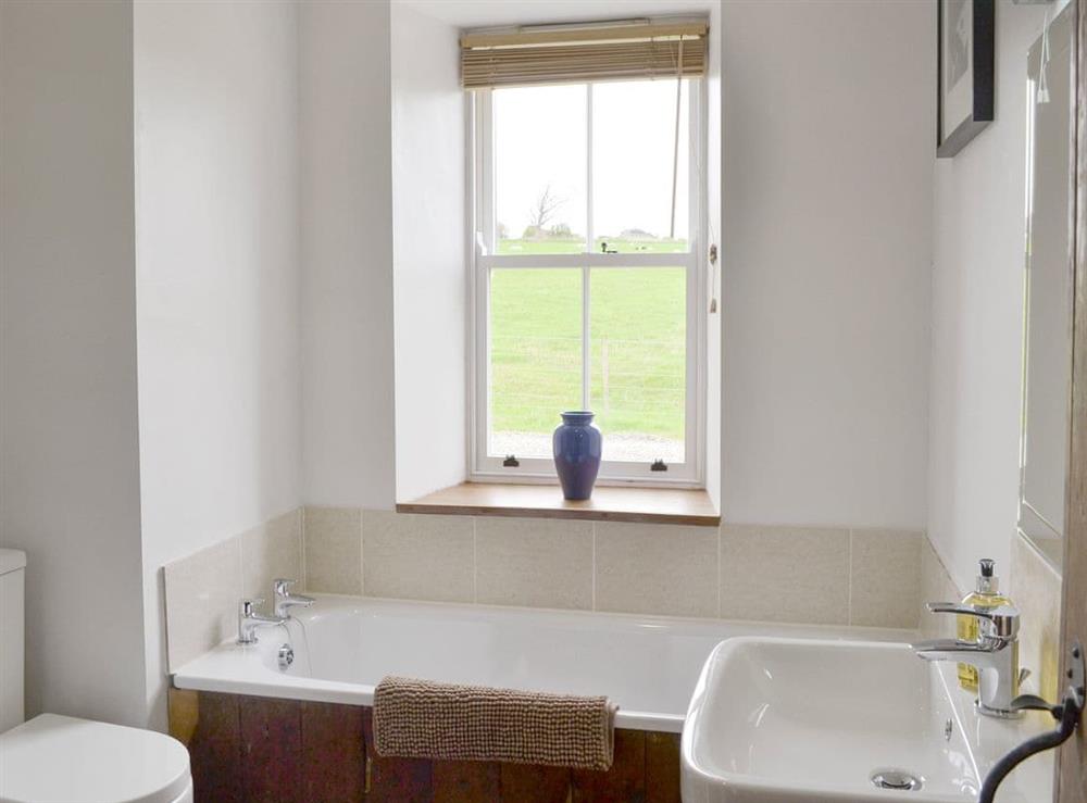Good sized bathroom at The Coach House in Whittingham near Alnwick, Northumberland, England