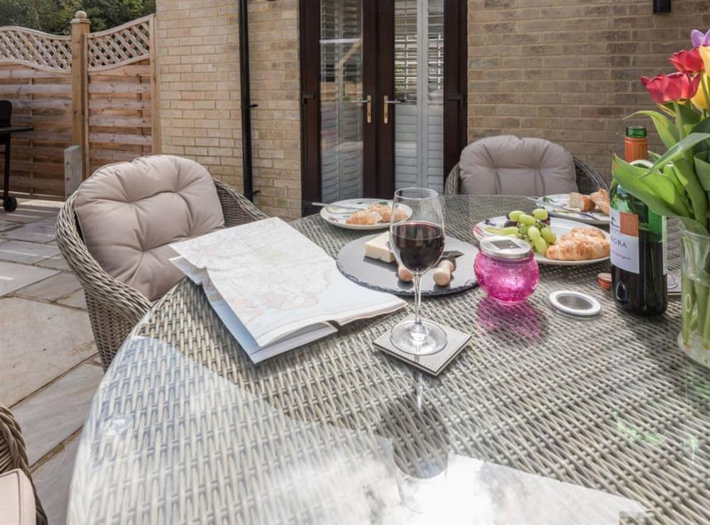 Sitting out area at The Coach House in Wootton, near Ryde, Isle of Wight
