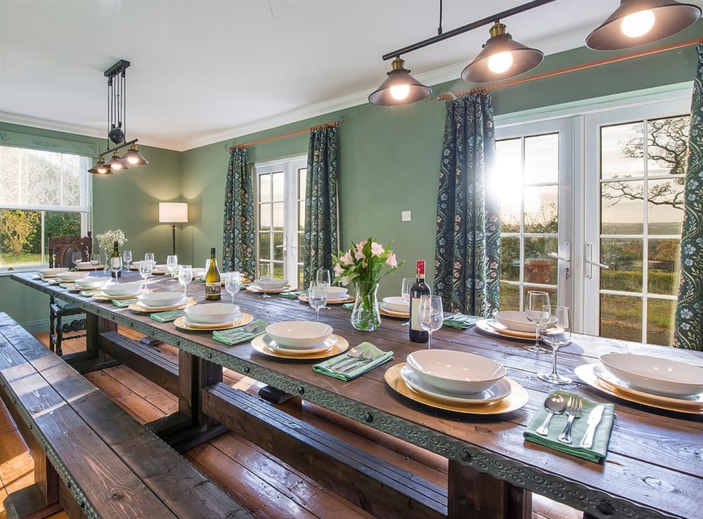 Dining Area at The Coachman’s Loft House in Llangunnor, Dyfed