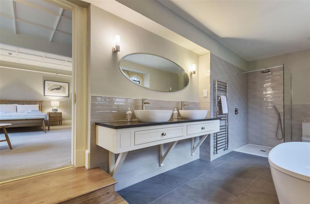 En-suite to bedroom one with walk-in shower at The Cochrane Wing, Dorchester