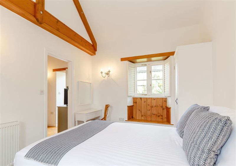 This is the bedroom at The Copper House, Bodrean near Truro